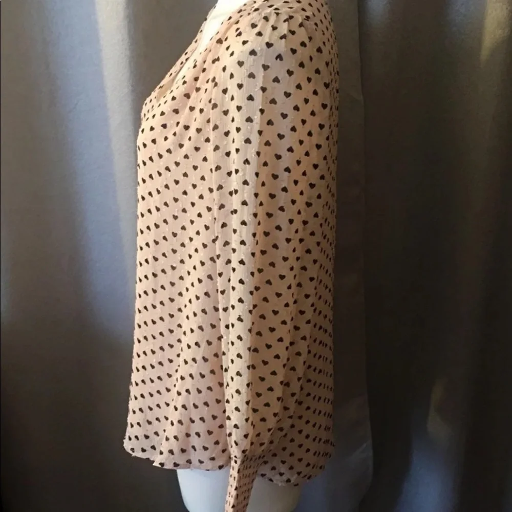Rachel Zoe Heart Top Blouse Shirt - Picture 5 of 7